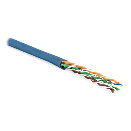 Hyperline UUTP4-C6-P24-NCR-IN-LSZH-BL-100 (100 м) Кабель витая пара, неэкранированный U/UTP, кат 6.