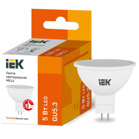 Лампа светодиодная LED 5Вт GU5.3 220В 3000К MR16 софит