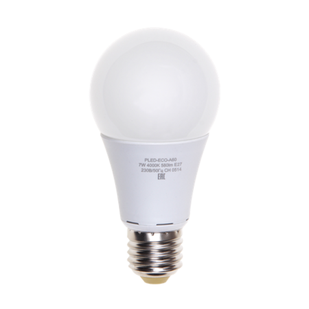 Лампа светодиодная LED 7Вт Е27 220В 3000К PLED- ECO- A60 груша