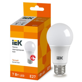 Лампа светодиодная LED 7Вт Е27 220В 3000К A60 груша