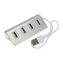 Разветвитель 4 USB-port серебристый