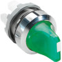 Переключатель M2SS2-21G (короткая ручка) зеленый 2-х позиционный с подсветкой (только корпус) 90 с фиксацией
