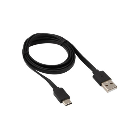 USB кабель USB Type-C, черный SOFT TOUCH 1 метр