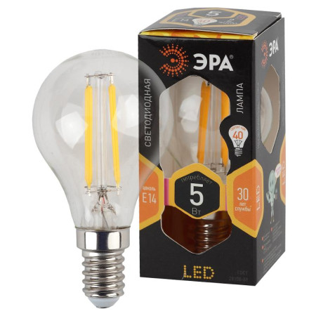Лампа светодиодная LED 5Вт E14 220В 2700К F-LED Р45 шар