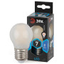 Лампа светодиодная F-LED P45-7W-840-E27 frost (филамент, шар мат., 7Вт, нейтр, E27)