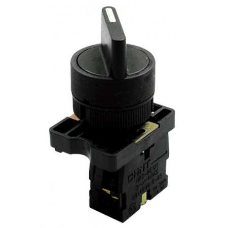 Переключатель NP2-ED25, 2 положения с фиксацией, 1НЗ +1НО IP40