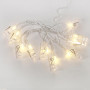 Гирлянда светодиодная Прищепки 10 LED, 1.5 м, прозрачный ПВХ, теплый белый цвет свечения, 2 х АА (батарейки не в комплекте)
