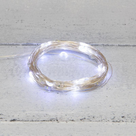 Гирлянда Роса 10 м, 100 LED, USB, белое свечение