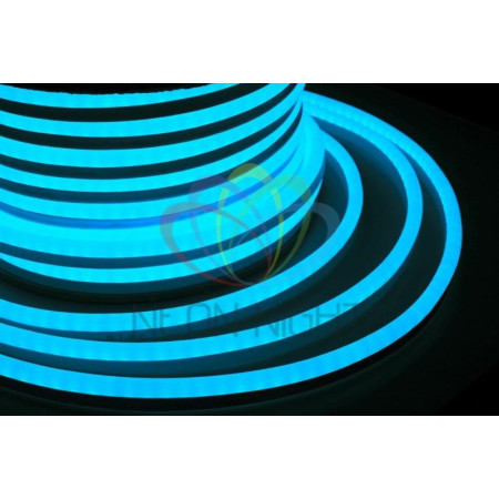 Гибкий неон LED SMD 8х16 мм, синий, 120 LED/м, бухта 100 м