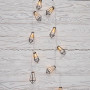 Гирлянда светодиодная Кристаллы черные 10 LED, 1,5 м, прозрачный ПВХ, теплый белый свет свечения, 2хАА (батарейки не в компл.)