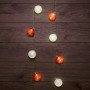 Тайские фонарики Магия 3,5 м, прозрачный ПВХ, 20 LED, теплый белый, питание 2 х АА (батарейки не в комплекте)