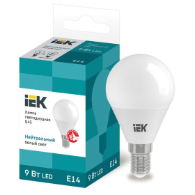 Лампа светодиодная LED 9Вт 230В 4000К E14 шар