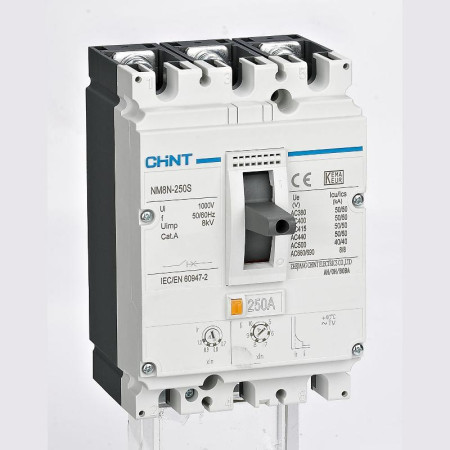 Выключатель автоматический NM8N-250HVC TM 3P 225А 36кА с рег. термомаг. расцепителем (R)