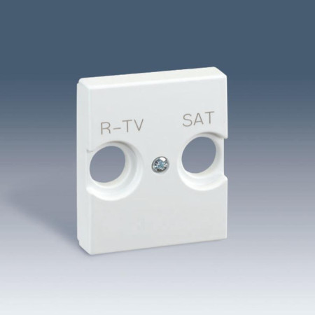 Simon 82 Накладка на телевизионную розетку R-TV+SAT, широкий модуль, S82C, белый