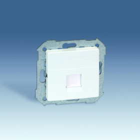 Simon 82 Адаптер со шторками на 1 коннектор UTP (RJ45), FTP (RJ45), RJ12, AMP, S82,82N, алюминий