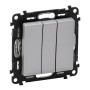 Valena LIFE DIY Алюминий Выключатель 3-клавишный 10А 250В
