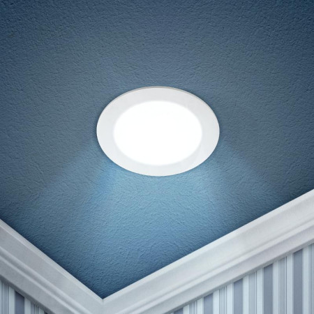 Светильник светодиодный встраиваемый downlight LED 1 9Вт 6500К белый круг