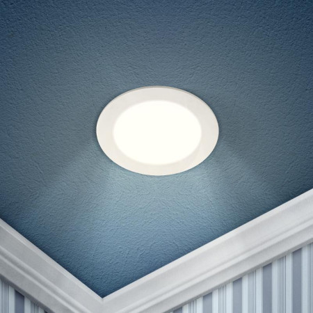 Светильник светодиодный встраиваемый downlight LED 1 9Вт 4000К белый круг