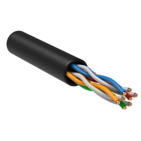 Каб. в. п. U/UTP кат. 5E 4х2х24AWG solid LDPE черный