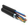 Каб. F/UTP 5E 4х2х24AWG LDPE каб. пит. 2x0,75, 305м чер.
