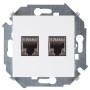 Simon 15 Белый Розетка компьютерная двойная RJ45 кат.6а (АМР, FTP)