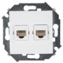 Simon 15 Белый Розетка компьютерная двойная RJ45 кат.5е, Systimax