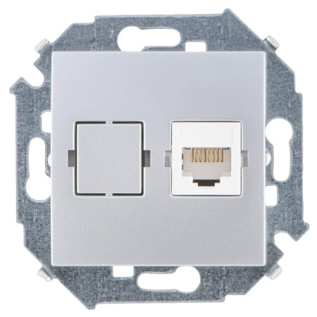 Simon 15 Алюминий Розетка компьютерная RJ45 кат.5е, Systimax