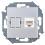 Simon 15 Алюминий Розетка компьютерная RJ45 кат.5е, Systimax
