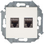 Simon 15 Сл. кость Розетка компьютерная двойная RJ45 кат.6а (АМР, FTP)