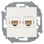 Simon 15 Сл. кость Розетка компьютерная двойная RJ45 кат.5е, Systimax