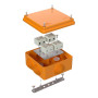 Коробка огнестойкая для о/п 40-0300-FR1.5-8 Е15-Е120 100х100х50 IP55  8p, 1.5 мм.кв.