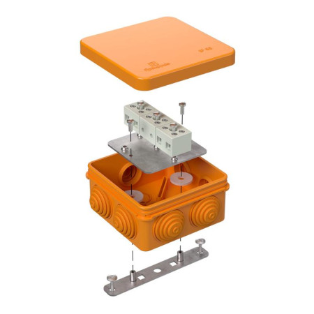 Коробка огнестойкая для о/п 40-0210-FR1.5-6 Е15-Е120 80х80х40 IP55  6p, 1.5 мм.кв.