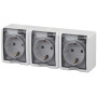 Розетка 11-2405-01   3х2P+E IP54, 16АХ-250В, ОУ,  Эксперт, белый (5/50/800)