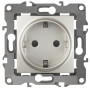 Розетка 12-2102-15 2P+E Schuko со шторками, 16АХ-250В,  перламутр (10/100/2500)