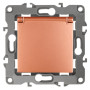 Розетка 12-2103-14 2P+E Schuko со шторками с крышкой, 16АХ-250В,  медь (10/100/2500)