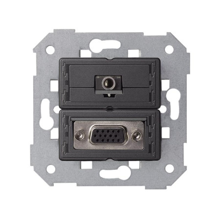 Simon 75 Механизм Коннектор VGA HD15, мама + мини-джек 3,5мм, S82, S82N, 82 Detail