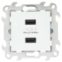 Simon 24 Белый Зарядное устройство розетка 2хUSB