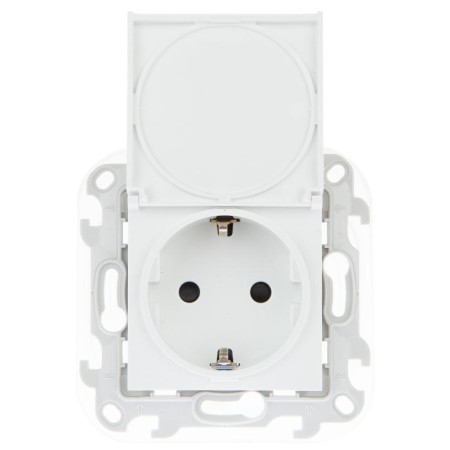 Simon 24 Белый Розетка 2К+З Schuko IP44