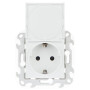 Simon 24 Белый Розетка 2К+З Schuko IP44