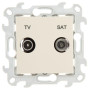 Simon 24 Сл. кость Розетка TV-SAT оконечная