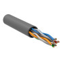 Кабель связи витая пара U/UTP, кат.6A 4х2х23AWG solid, LSZH, 305м, серый