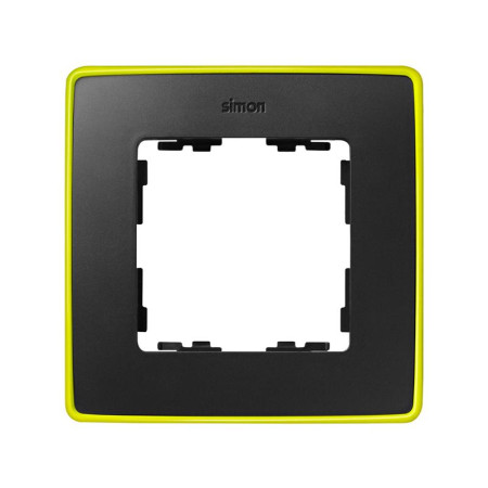 Simon 82 Рамка декоративная, 1 пост, Select, Neon, S82 Detail, графит-жёлтый