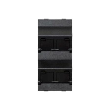 Simon Connect Наклонный адаптер на 4хRJ45 коннектора, S-модуль, графит