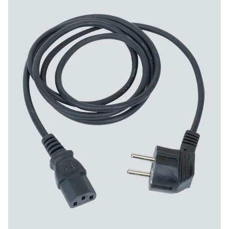 Simon Connect Кабель электрический с вилкой 2к+з Schuko, 2м, графит