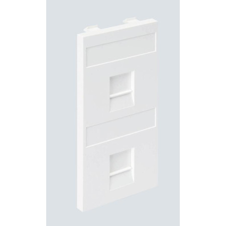 Simon Connect Адаптер на 2хRJ45 коннектора, S-модуль, с защит.шторками, алюминий