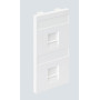 Simon Connect Адаптер на 2хRJ45 коннектора, S-модуль, с защит.шторками, алюминий