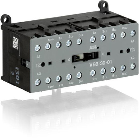 Миниконтактор реверсивный VB6-30-10 9A (400В AC3) катушка 110В АС