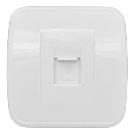 Минск Розетка RJ-45 1-местная, ОП  1А, 120В, белая EKF Basic