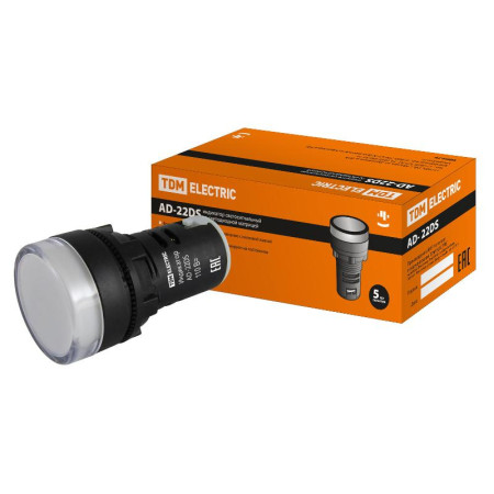 Лампа AD-22DS(LED)матрица d22мм белый 110В AC/DC