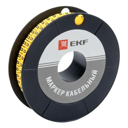 Маркер-кабельный 6,0кв.мм "B" (500шт.) (ЕС-3) EKF PROxima